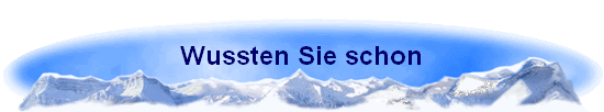 Wussten Sie schon
